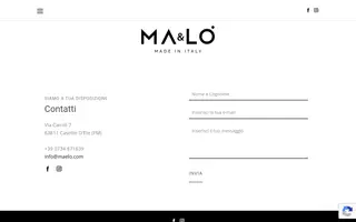 Maelo homepage website preview