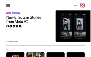 Instagram Press homepage website preview