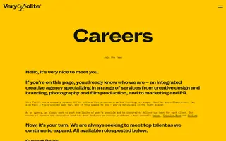 Very Polite homepage website preview