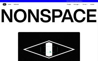 Nonspace homepage website preview