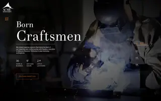 Acme Interiors homepage website preview