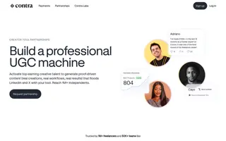Contra homepage website preview