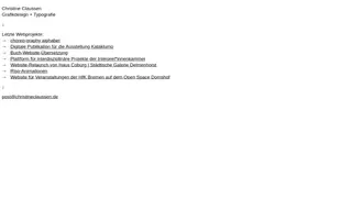 Christine Claussen homepage website preview