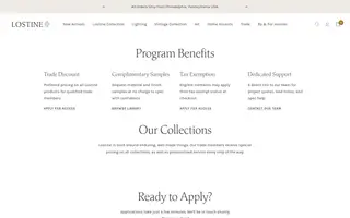 Lostine homepage website preview