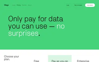 Wage homepage website preview