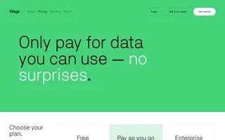 Wage homepage website preview