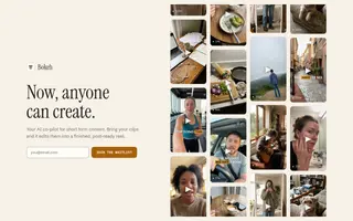 Bokeh homepage website preview