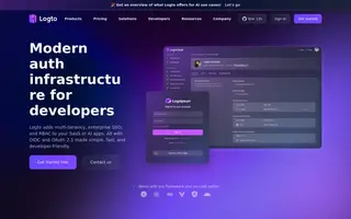 Logto homepage website preview