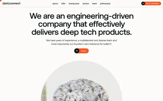 (dot)connect homepage website preview