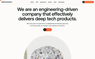 (dot)connect homepage website preview