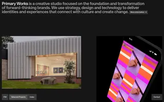 Primary Works homepage website preview