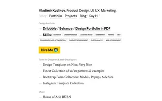 Vladimir Kudinov homepage website preview