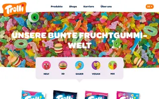 Trolli homepage website preview