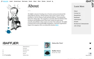 The Baffler homepage website preview