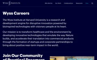 Wyss Institute homepage website preview
