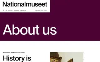 Nationalmuseet homepage website preview
