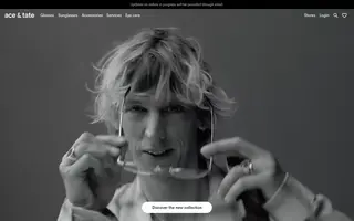 Ace & Tate homepage website preview