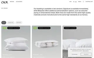 OKM homepage website preview