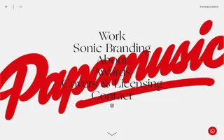 Papamusic homepage website preview