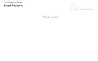 Photo requests from solitary homepage website preview