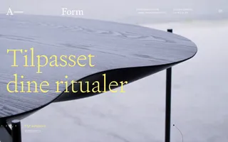A-Form homepage website preview