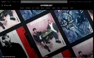 Hypebeast homepage website preview
