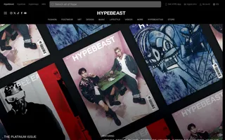 Hypebeast homepage website preview
