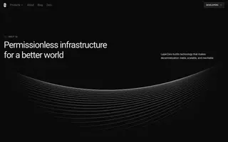 LayerZero homepage website preview
