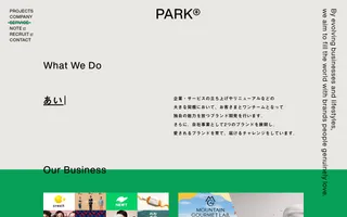 PARK Inc. homepage website preview