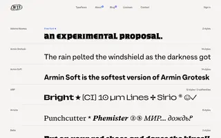 W Type Foundry homepage website preview