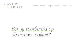 Vlasblom & Deroose homepage website preview