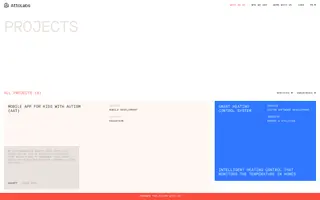AttoLabs homepage website preview