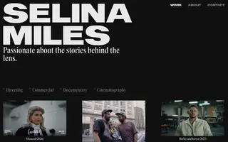 Selina Miles homepage website preview