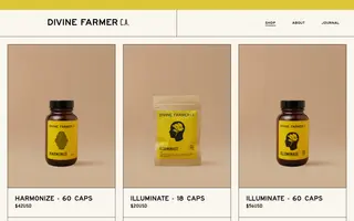 Divine Farmer C.A. homepage website preview