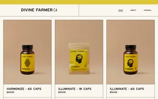 Divine Farmer C.A. homepage website preview