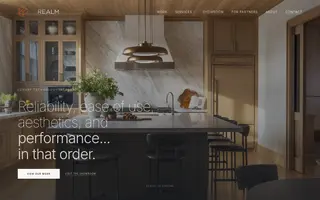 Realm homepage website preview