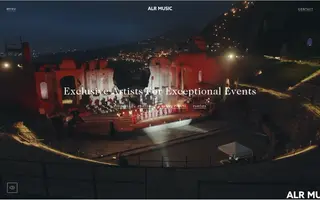 Alr music homepage website preview