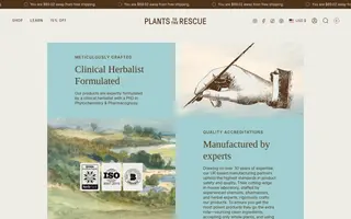 Plants to the Rescue homepage website preview