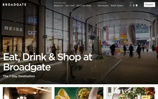 Broadgate homepage website preview