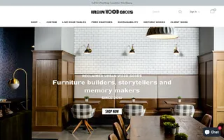 Urban Wood Goods homepage website preview