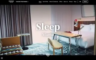 Mama Shelter homepage website preview