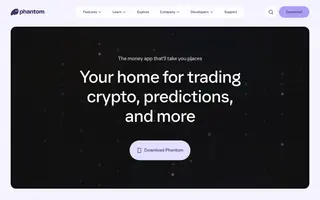 Phantom homepage website preview