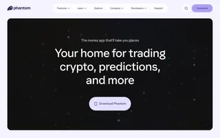 Phantom homepage website preview