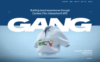 Gang homepage website preview