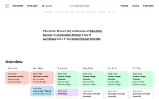 Interaction 20 homepage website preview