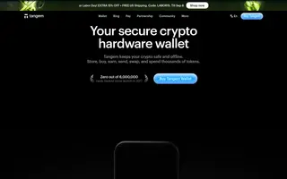 Tangem homepage website preview