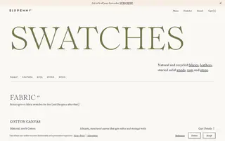 Sixpenny homepage website preview