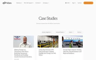 NZero homepage website preview