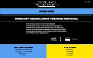 Nederlands Theater Festival homepage website preview