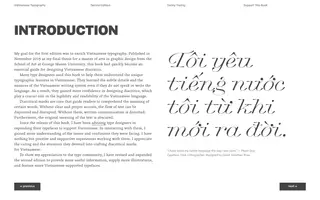 Vietnamese Typography homepage website preview